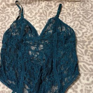 Adore Me Teal Lace Chemise